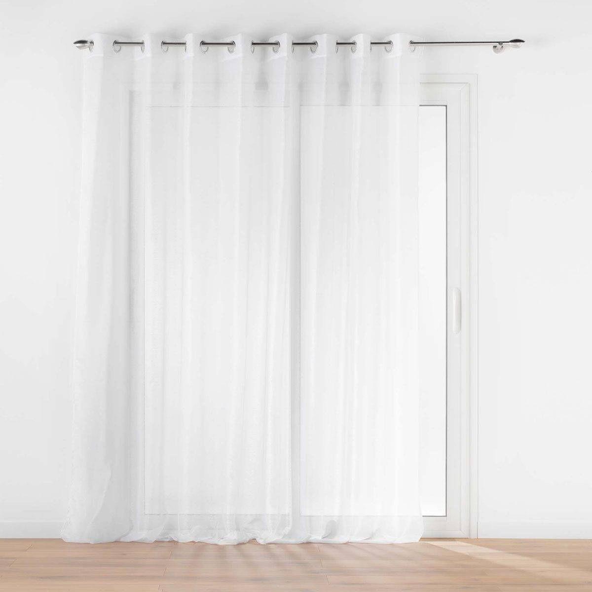 Rideau Voilage à Œillets "Lisséa" 300x240cm Blanc - Image 1