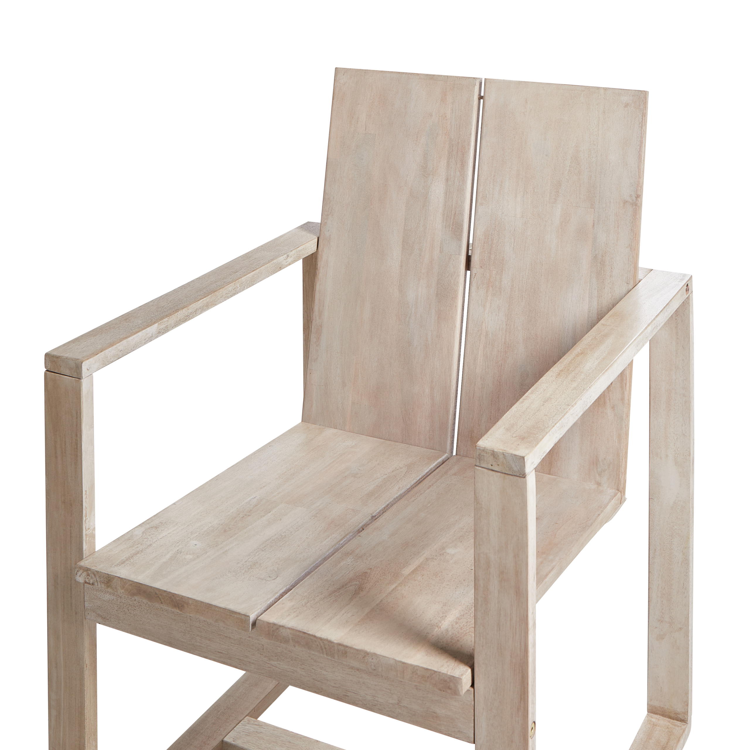 Chaise de jardin Acacia Blanc cassé AZZANELLO Beliani - Image 7
