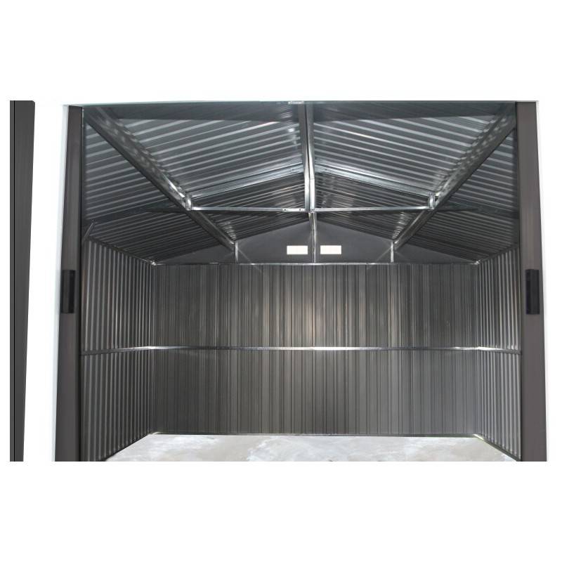 X-Metal - Abri de jardin métal 15,16 m² anthracite avec fenêtre et kit d'ancrage X-Metal - Image 6