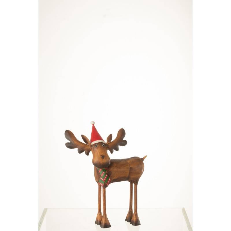 Élan de Noël en métal multicouleur 22x10x26 cm - J-Line