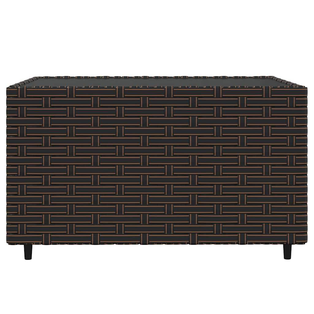 ComfortXL - Petit Salon de Jardin 3 Pièces Résine Tressée Modulable Coussins Verts Inclus pour Balcon Marron – ComfortXL Outdoor Living - Image 7