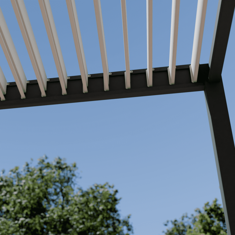 Ombrea - Pergola bioclimatique Ombréa autoportante 3x4M - Anthracite/blanc - ELMO Ombréa - Image 5