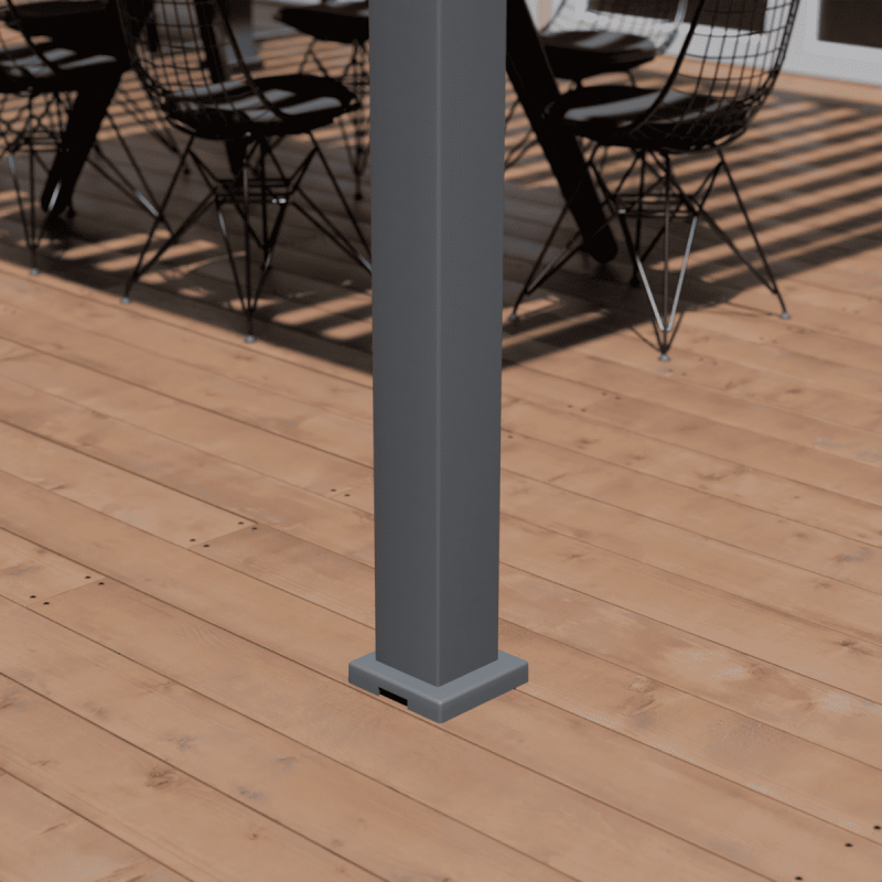 Ombrea - Pergola bioclimatique Ombréa autoportante 3x4M - Anthracite/blanc - ELMO Ombréa - Image 6