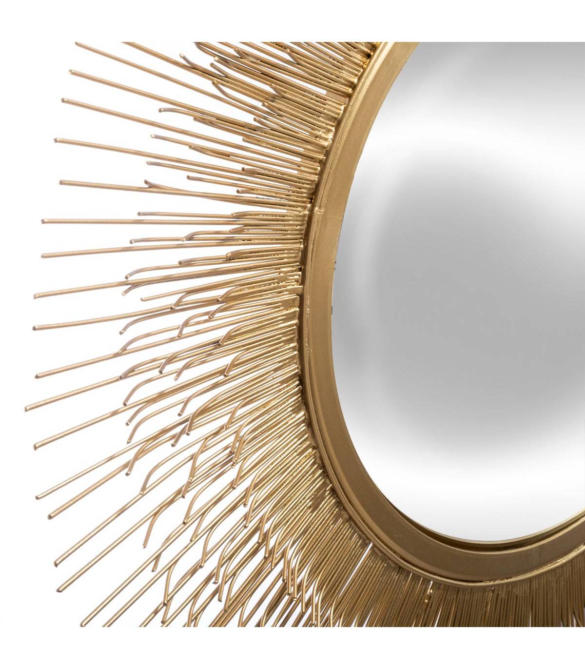 Miroir mural Soleil en Métal Doré D 58 cm - Image 2