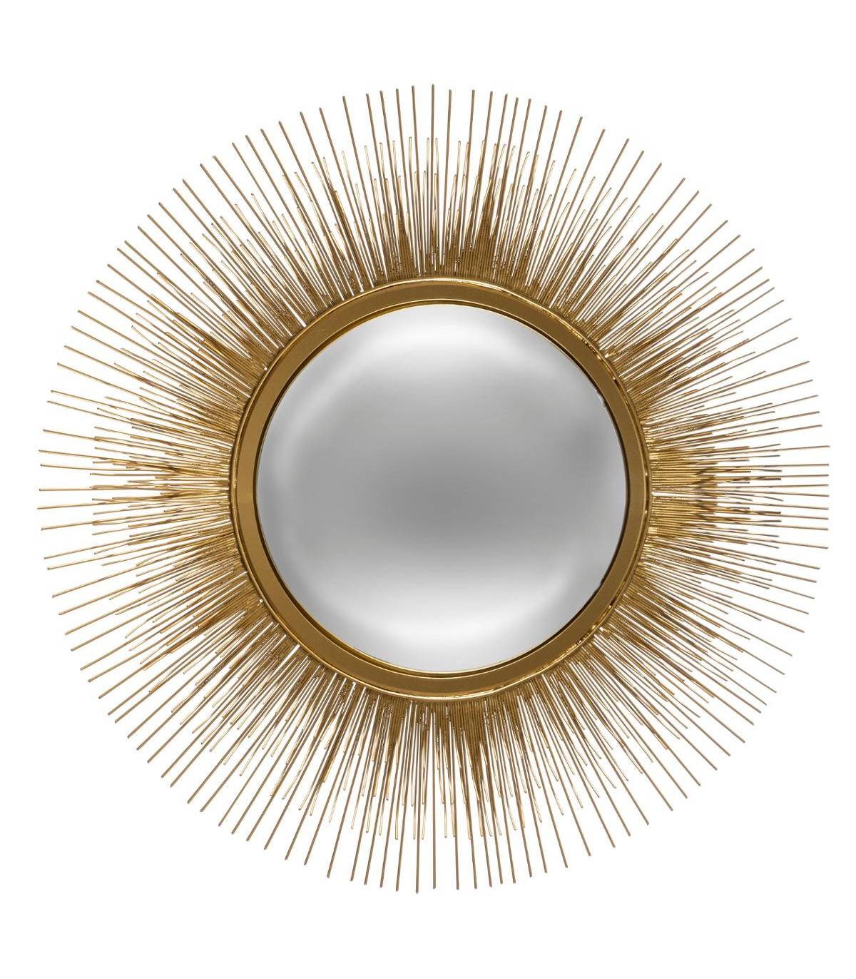 Miroir mural Soleil en Métal Doré D 58 cm - Image 1
