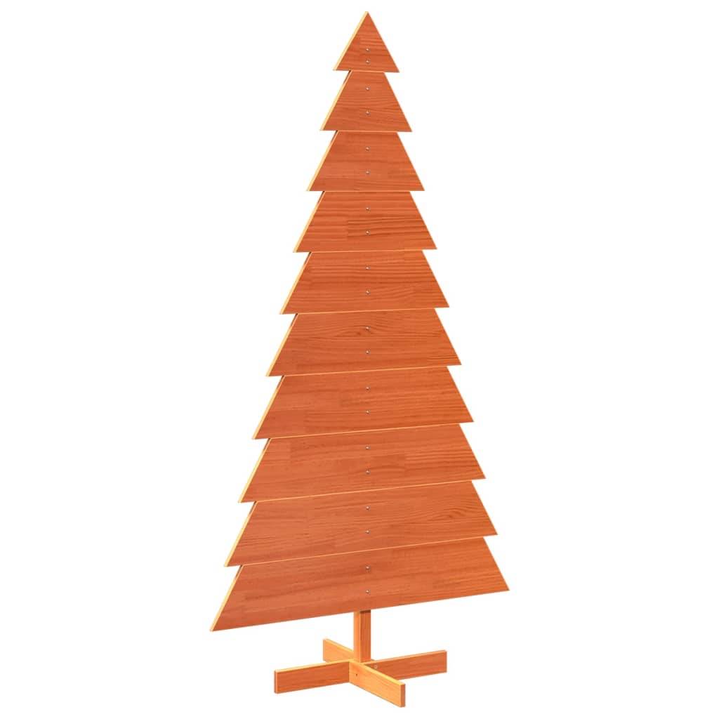 Sapin de Noël en Bois Pin Massif Décoration Intérieure 180 cm Brun – ComfortXL Outdoor Living - Image 2