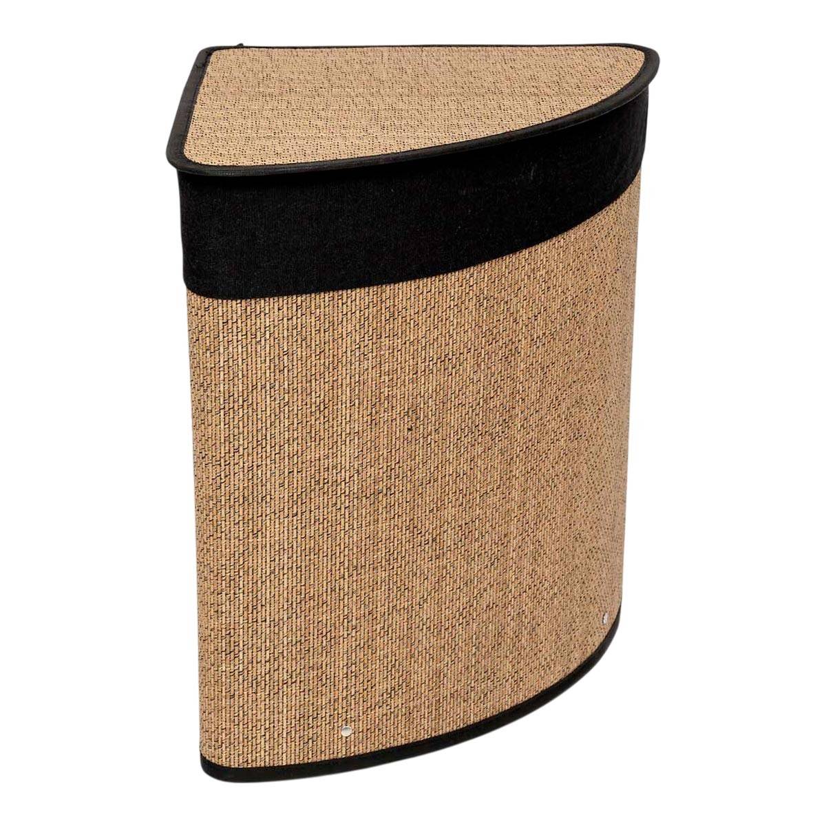 Panier à Linge d'Angle en Bambou "Tony" 48L Naturel - Image 1