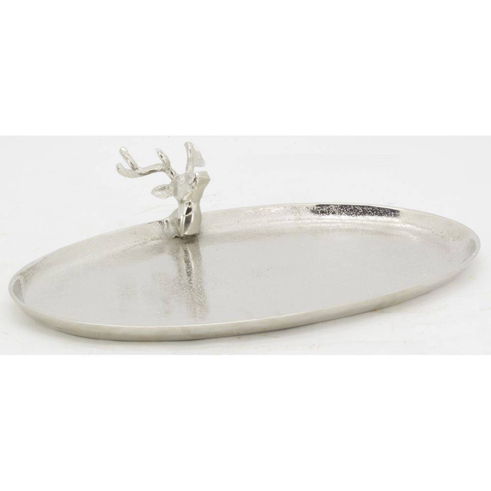 Aubry Gaspard - Plateaux ovales en aluminium Cerf (lot de 2) - Image 3
