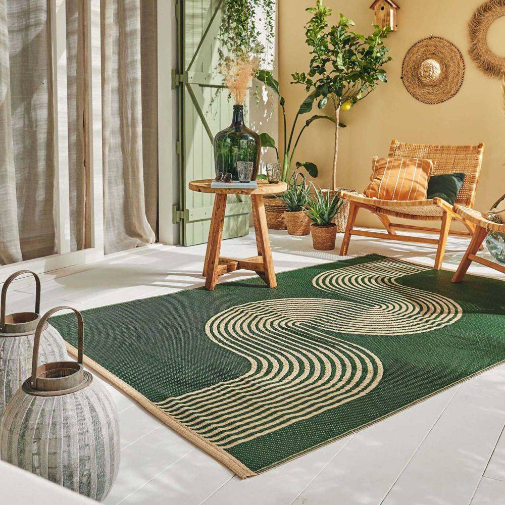 Jardindeco - Tapis extérieur en polypropylène Spargi 1743 vert 150 x 220 cm - Image 2