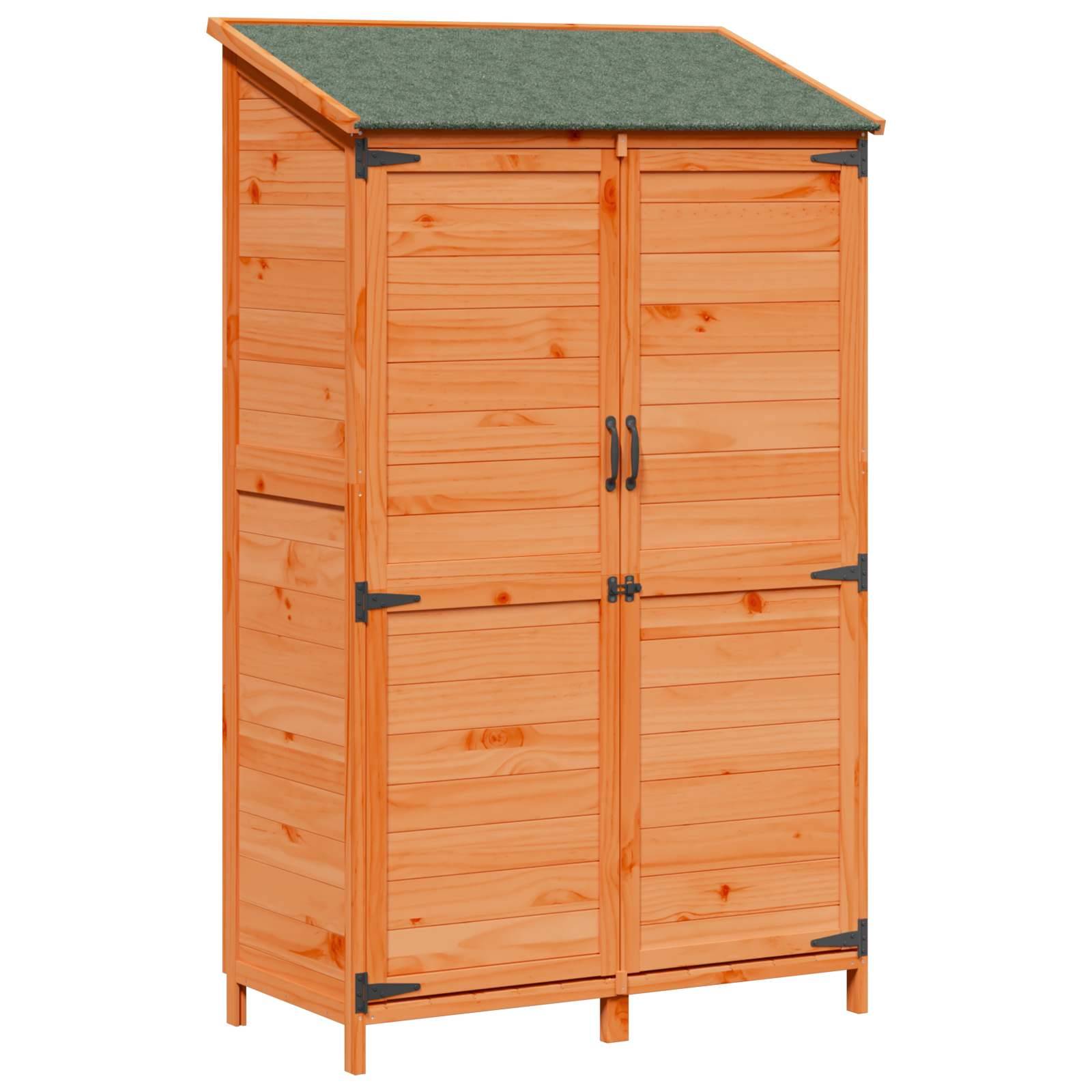 Vidaxl - Abri de jardin Marron 106,5 x 56 x 176 cm Bois de Sapin Massif vidaXL 42033451 - Image 2