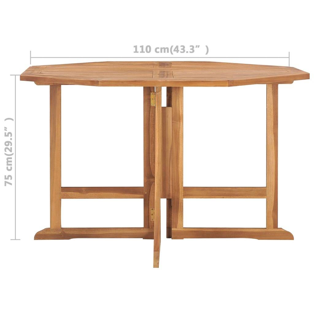 ComfortXL - Table de Jardin Carrée Pliable 110cm en Bois de Teck Massif, Robuste et Pratique – ComfortXL Outdoor Living - Image 7
