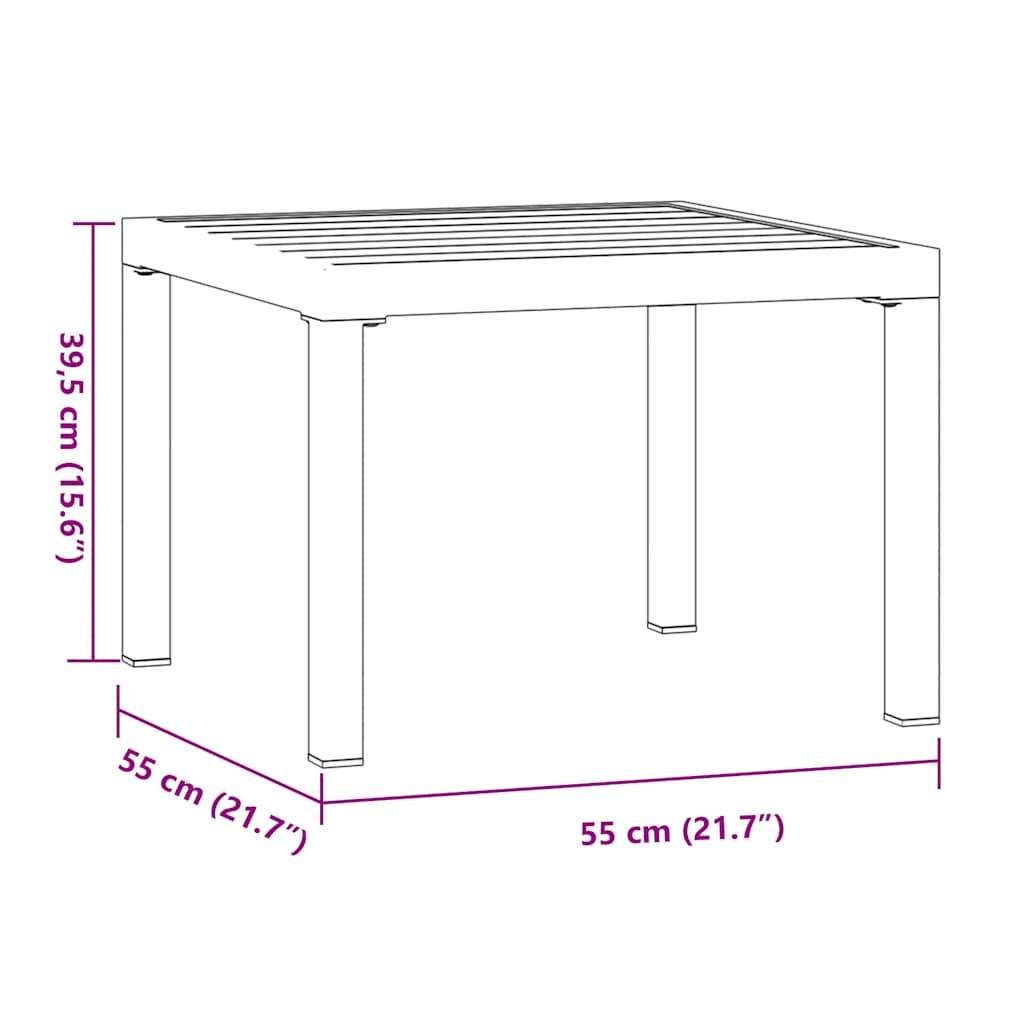 PANGIVO - Table basse de jardin acier enduit de poudre noir 55 x 55 x 39.5 cm - PANGIVO - Image 6
