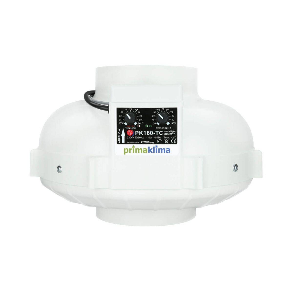 Extracteur Thermo-contrôlé 800m3/h - Ø 160mm - Prima Klima