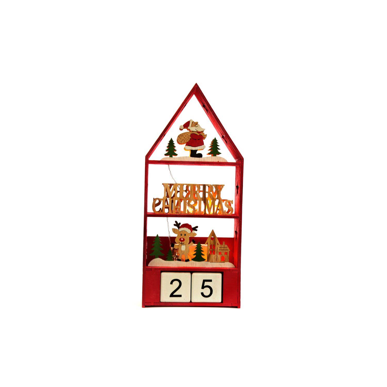 Sans Marque - Calendrier de l'Avent date Pitsis - Rouge - Heart of the home
