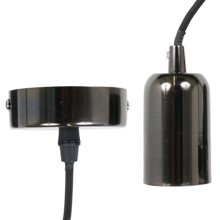 Suspension Vintage - Noir Aluminium - Câble Noir - Image 4