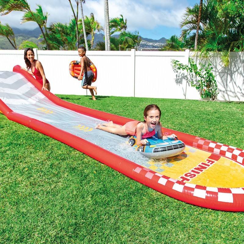 Intex - Aire de jeux gonflable Gliss party Formule 1 Intex - Image 1