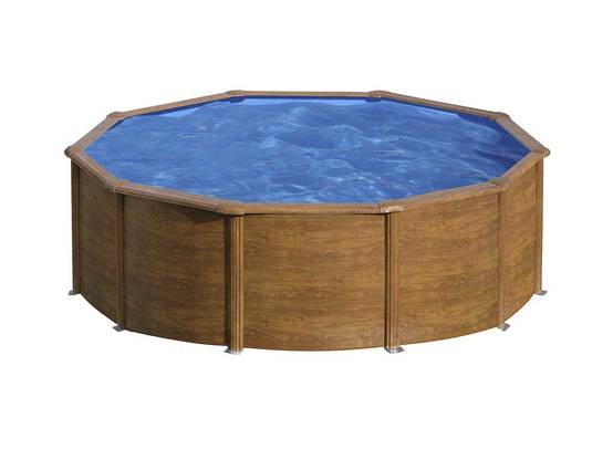 Gré - Piscine acier aspect bois Sicilia ronde 4,80 x 1,22 m - Gré - Image 3