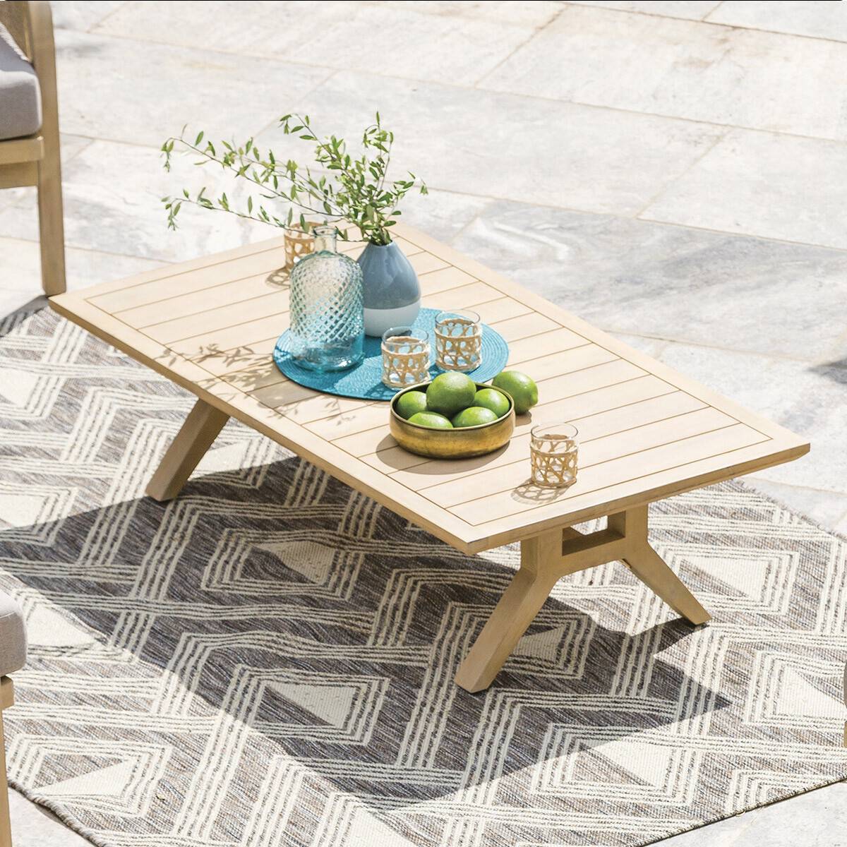 Hesperide - Table basse de jardin rectangulaire "Papouasie" 120x65x33,8cm en acacia Hespéride - Image 5
