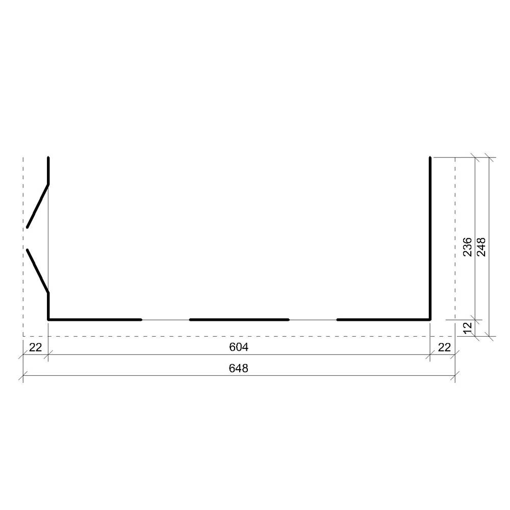 Timbela - Abri de Jardin Qualité Premium 14,30 m² / H231x248x648 cm avec plancher e paroi latérale - Timbela M941-CAVERN STEEL - Image 5