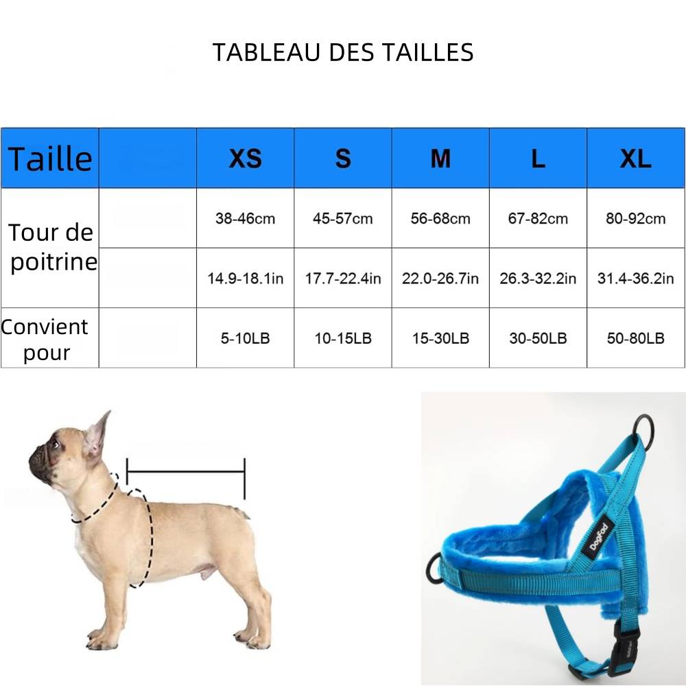 Harnais en peluche pour chien s - IntiMeg - Image 2