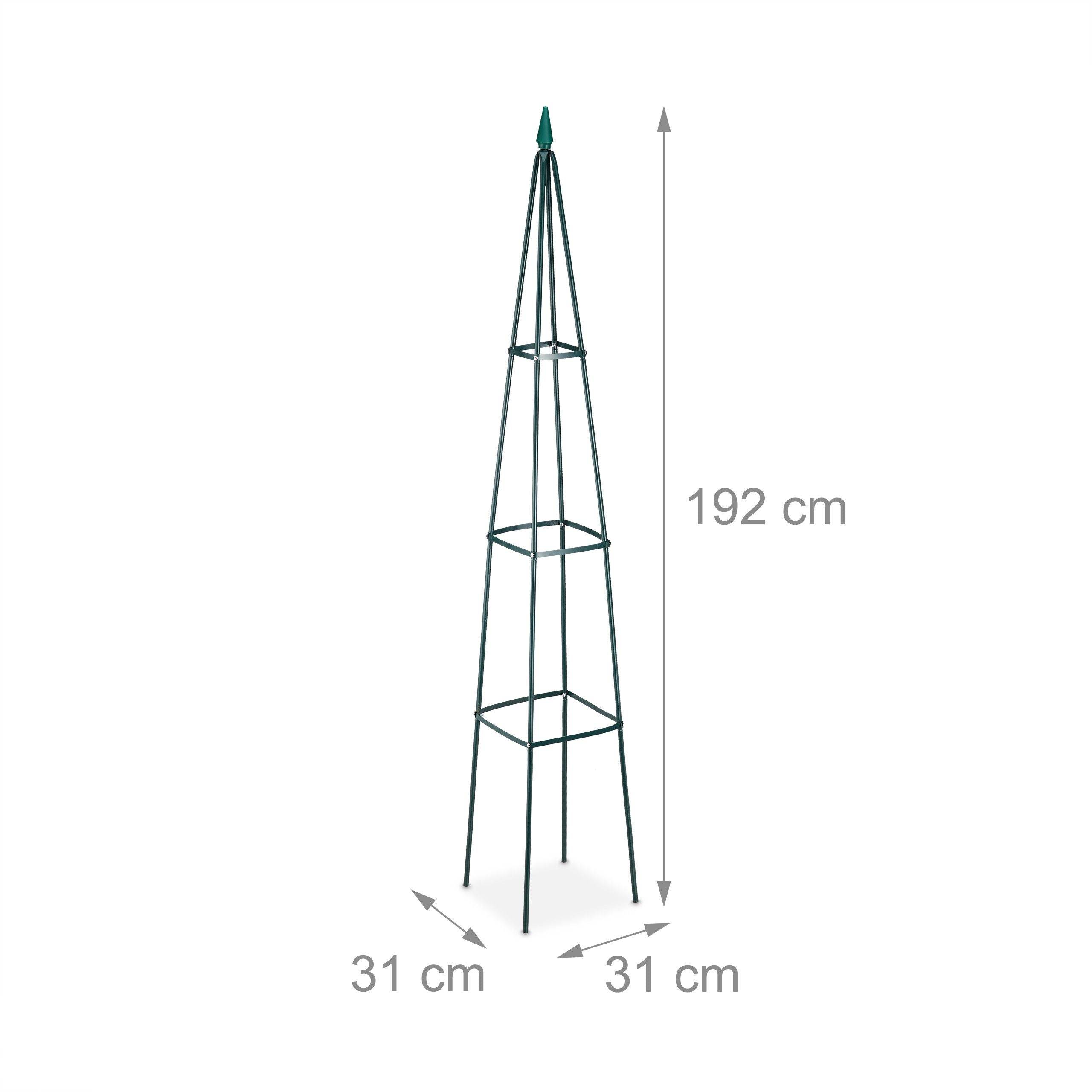 Tuteur jardin pyramide rosier plante 192 cm vert - Image 1