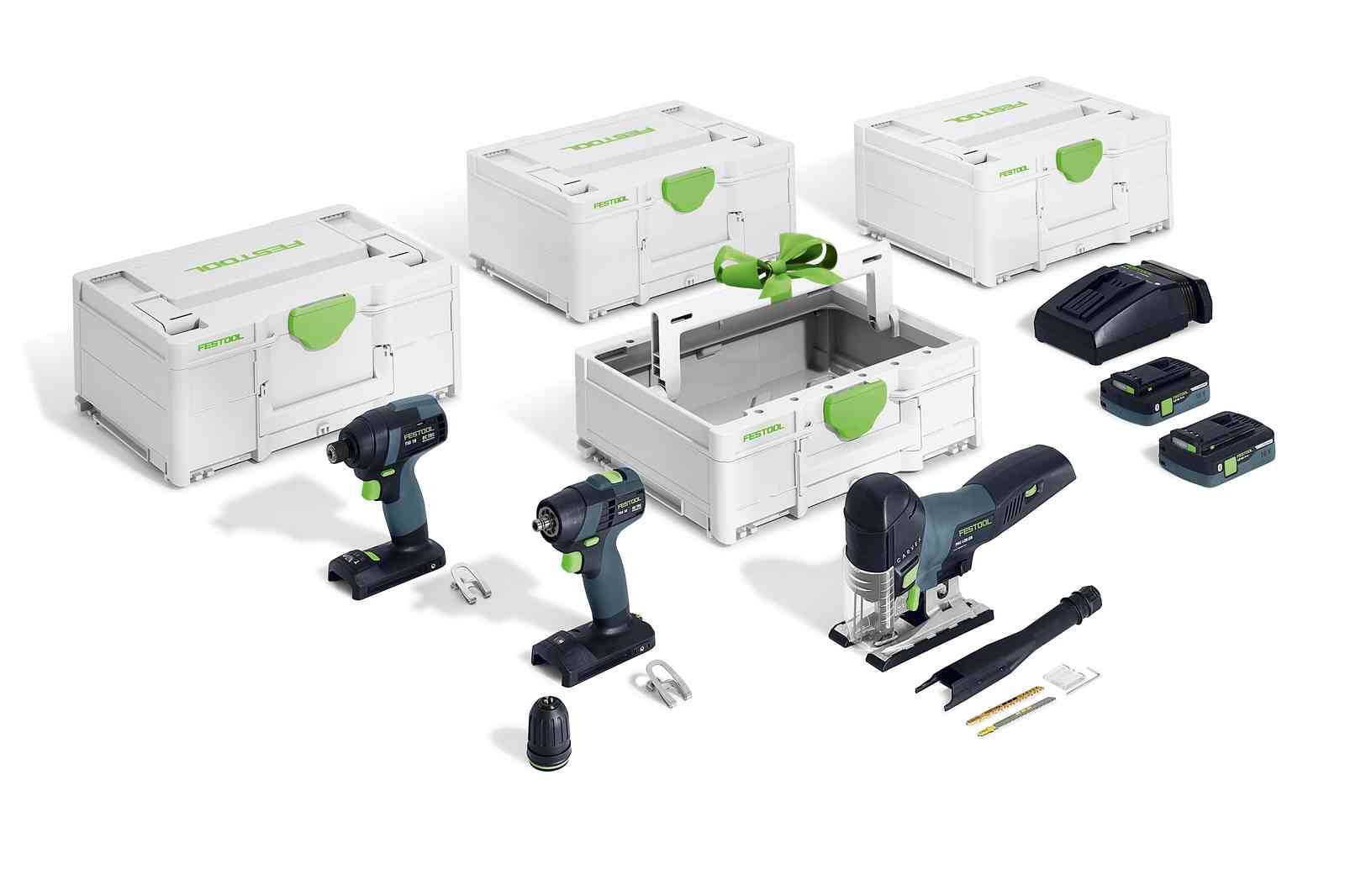 Kit Combo sans fil FESTOOL Montage - TID 18 + TXS 18 + PSC 420 + TB M 137 - 578026 - Image 1