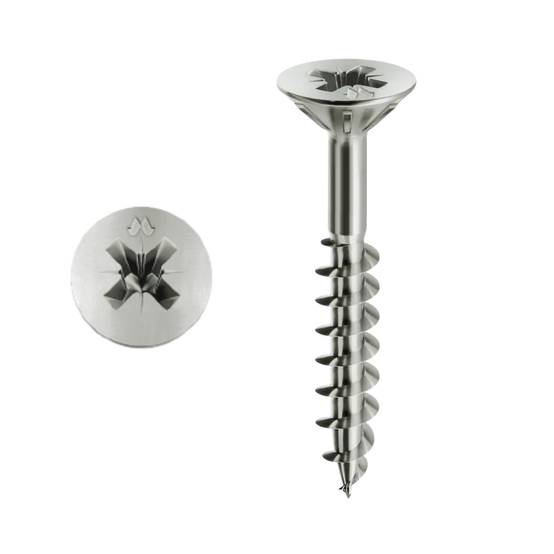 Vis MUSTAD Panelvit Tête cylindrique Pozidriv - Filetage partiel - Zingué Blanc - Ø5x110mm - Boite de 100 - PVACZP501100C8C - Image 1
