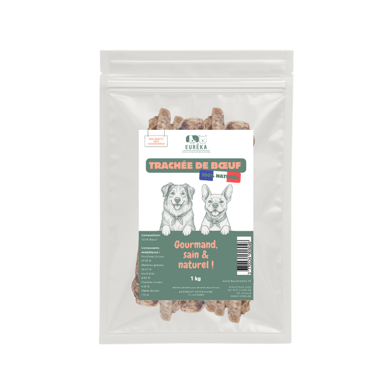 Trachées de bœuf pour chiens – Friandises naturelles riches en collagène, idéales pour les articulations - Image 1