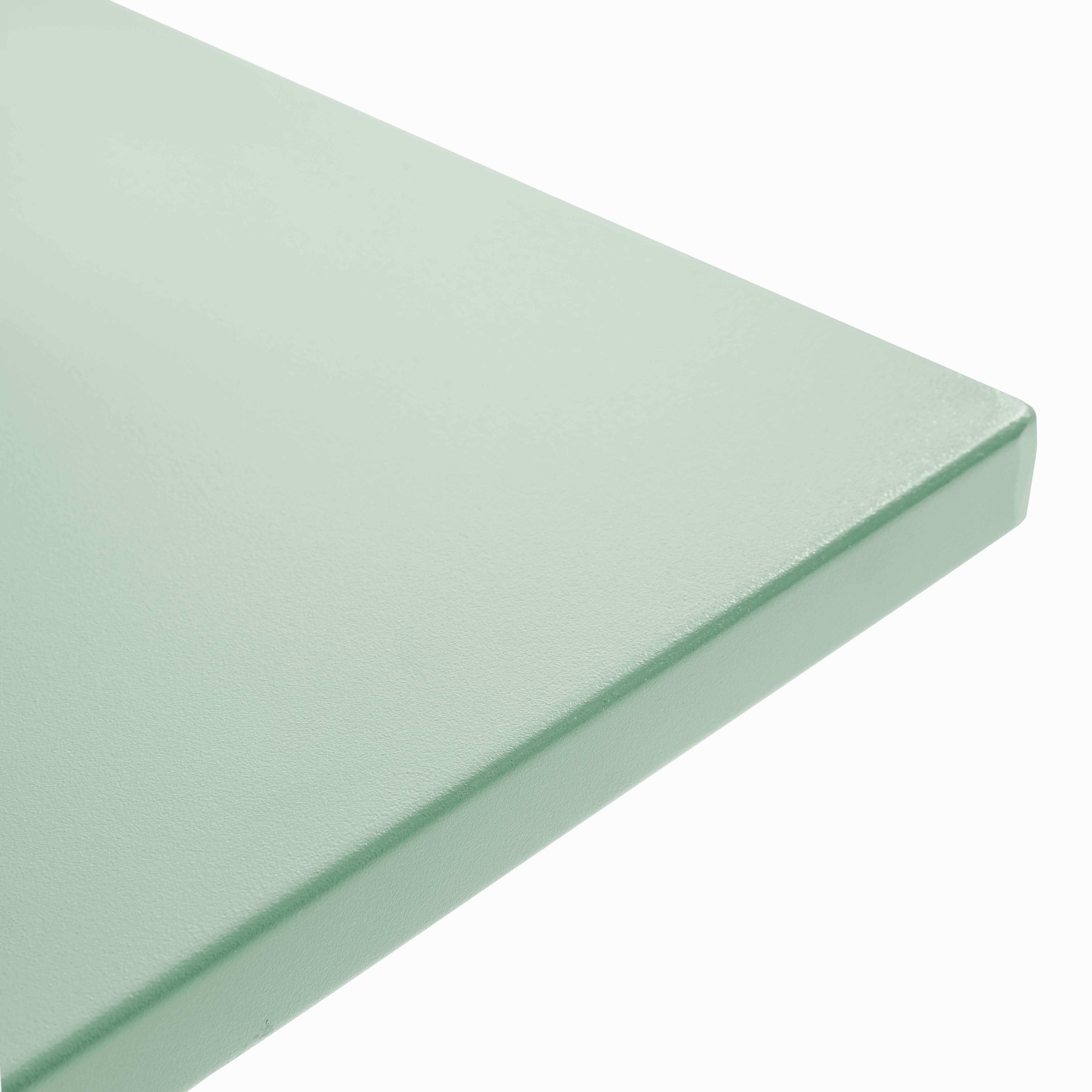Oviala - Ensemble table de jardin carrée et 2 chaises métal vert sauge Palavas - Oviala - Image 4