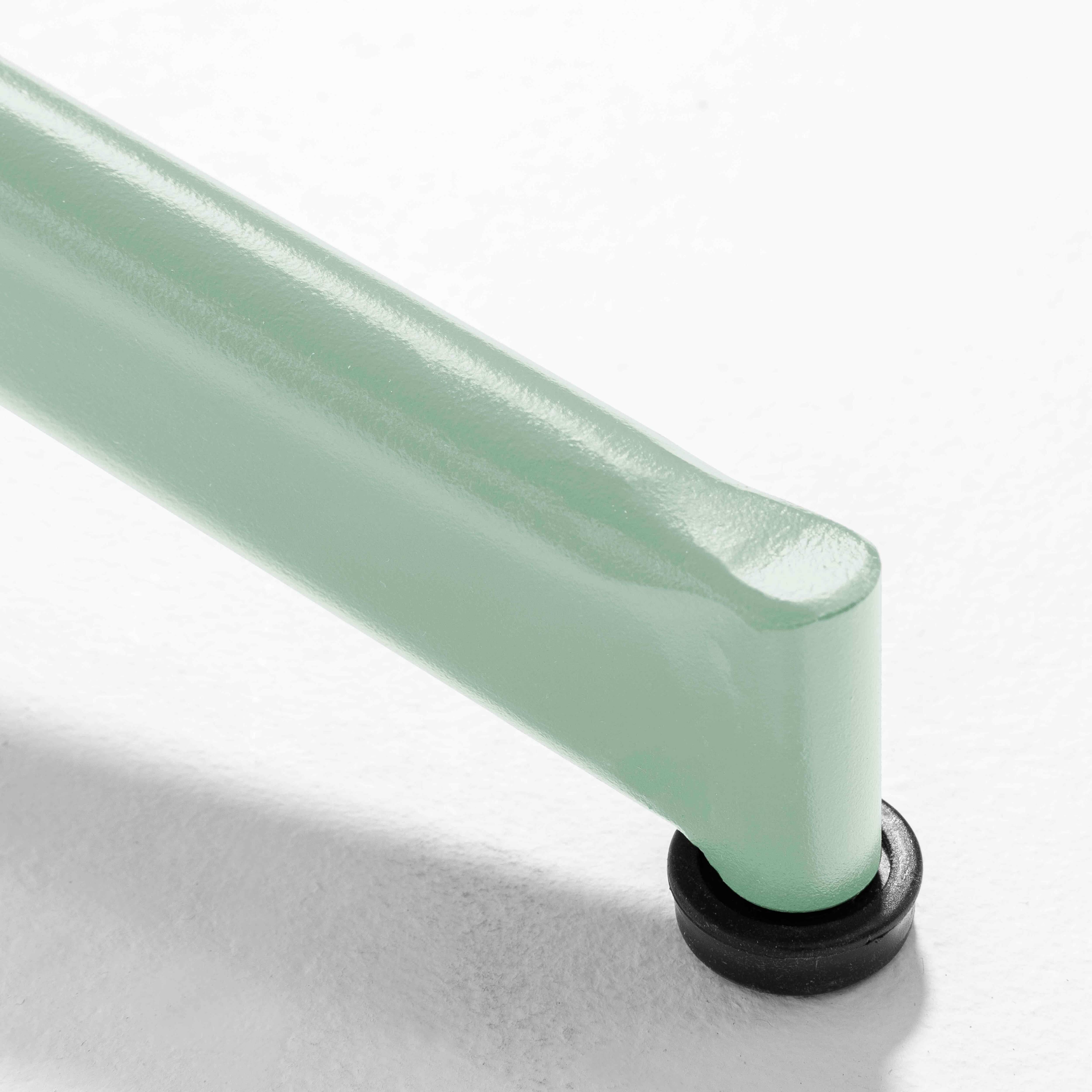 Oviala - Ensemble table de jardin carrée et 2 chaises métal vert sauge Palavas - Oviala - Image 6