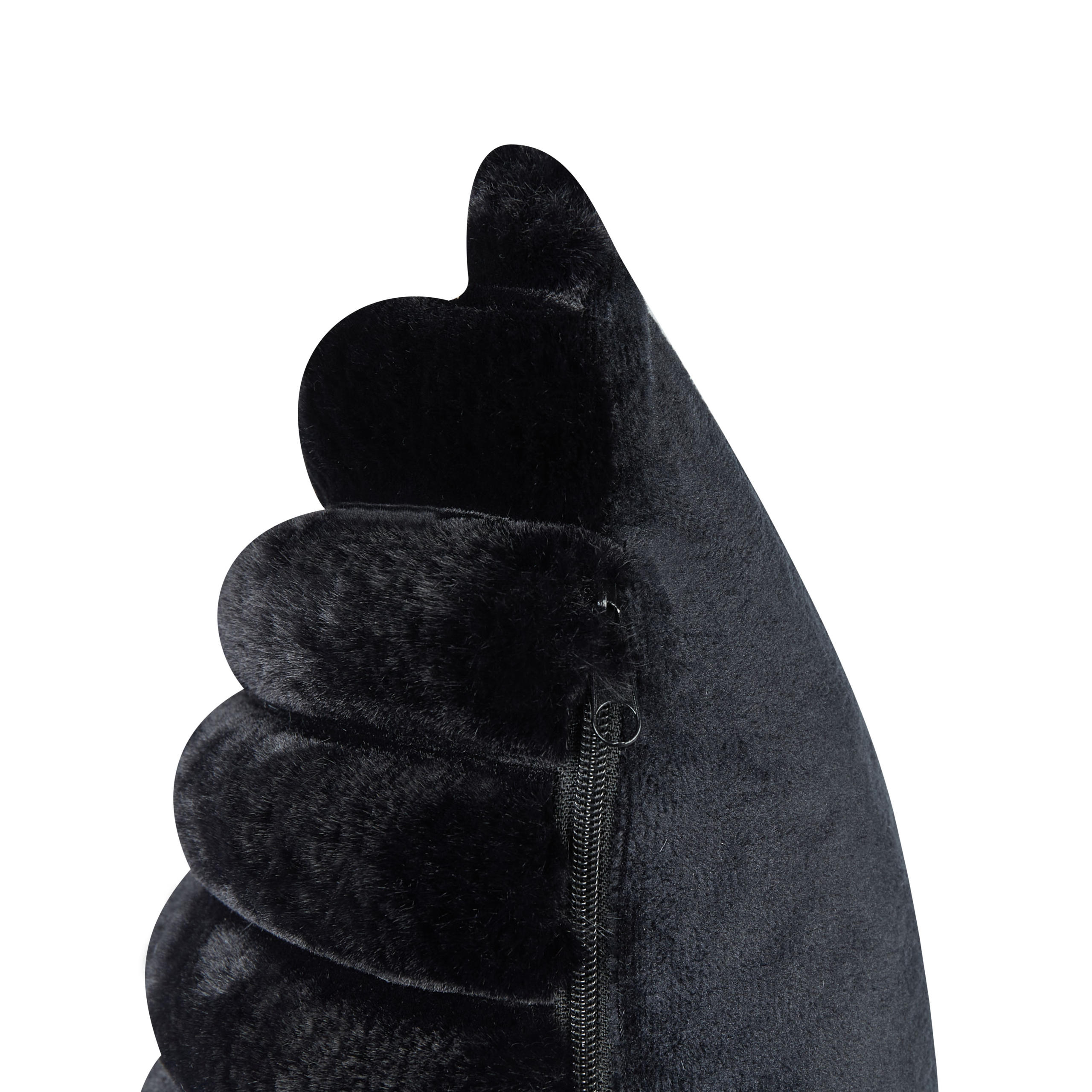 Coussin décoratif Fourrure synthétique Noir RAKYA - Beliani - Image 5