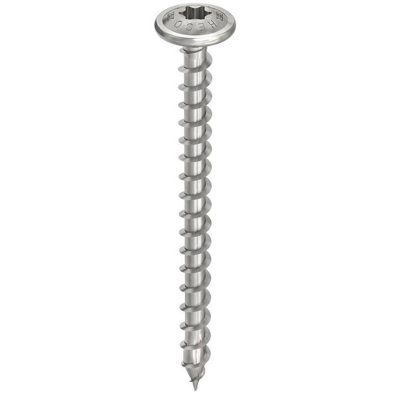 Vis HECO-Topix-Plus Inox - Ø6x40mm - Tête Ronde large - Filetage Total - T30 - Boite de 200 - 61802 - Image 1