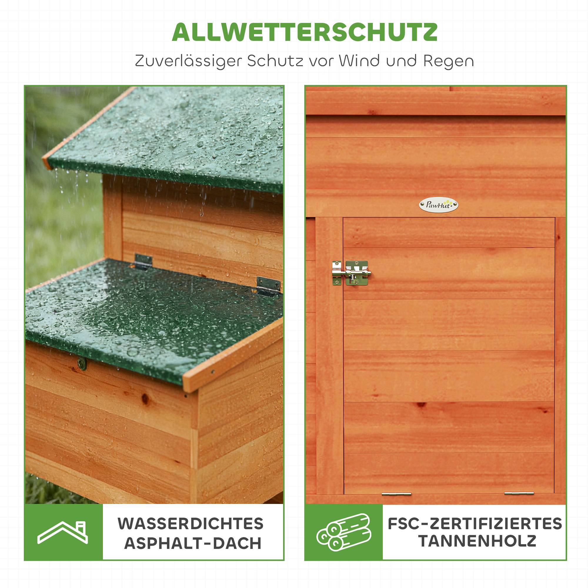 ComfortXL - Poulailler bois 113,5 x 67,5 x 95,5 cm orange avec pondoir et toit étanche - ComfortXL Outdoor Living - Image 9