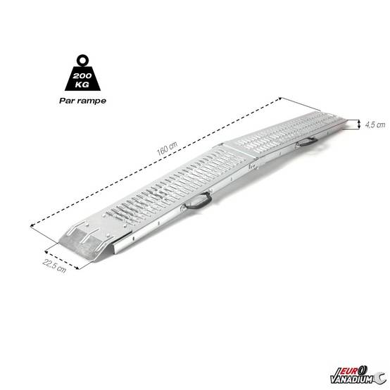 Rampe de chargement pliable en acier - Par 2 - Image 3