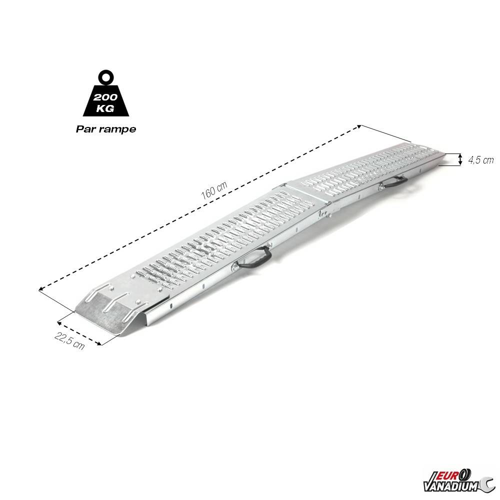 Rampe de chargement pliable en acier - Par 2 - Image 3