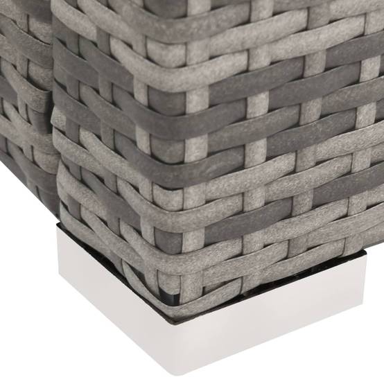 Bain de Soleil Double Large en Résine Tressée avec Dossiers Inclinables et Coussins Moelleux Gris – ComfortXL Outdoor Living - Image 6