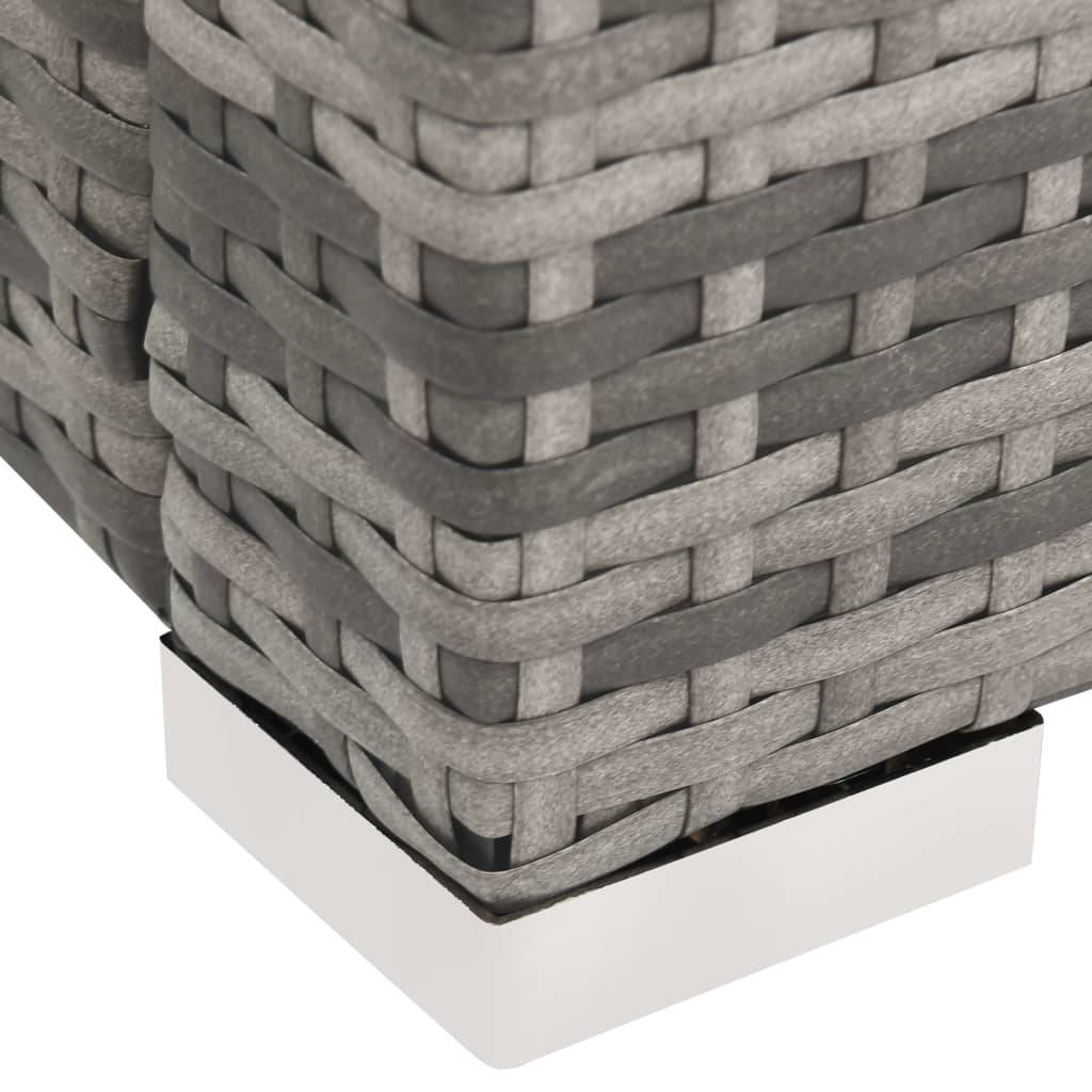 Bain de Soleil Double Large en Résine Tressée avec Dossiers Inclinables et Coussins Moelleux Gris – ComfortXL Outdoor Living - Image 6
