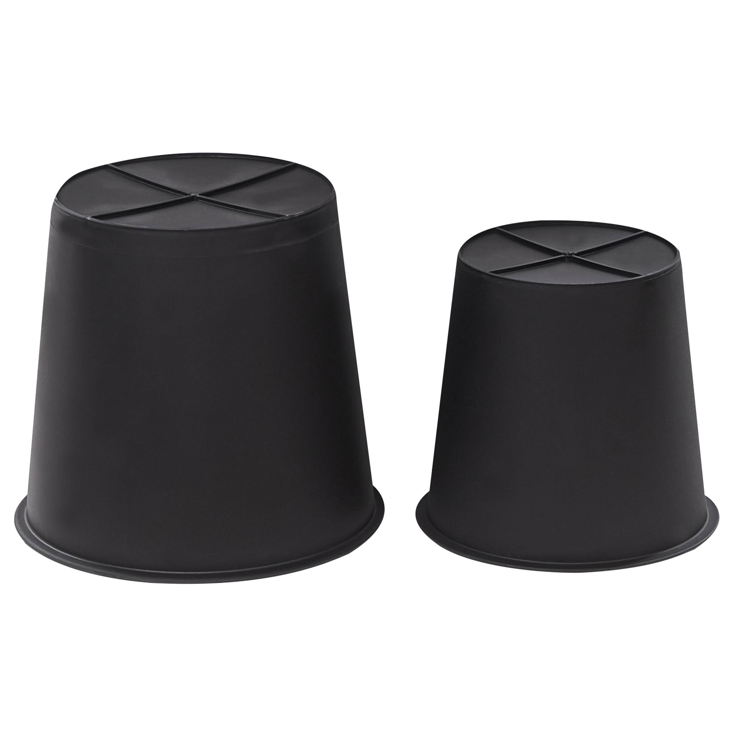 Beliani - Cache-pot d'extérieur Polyrotin Marron CEDRUS - 45x45x85- Beliani - Image 9