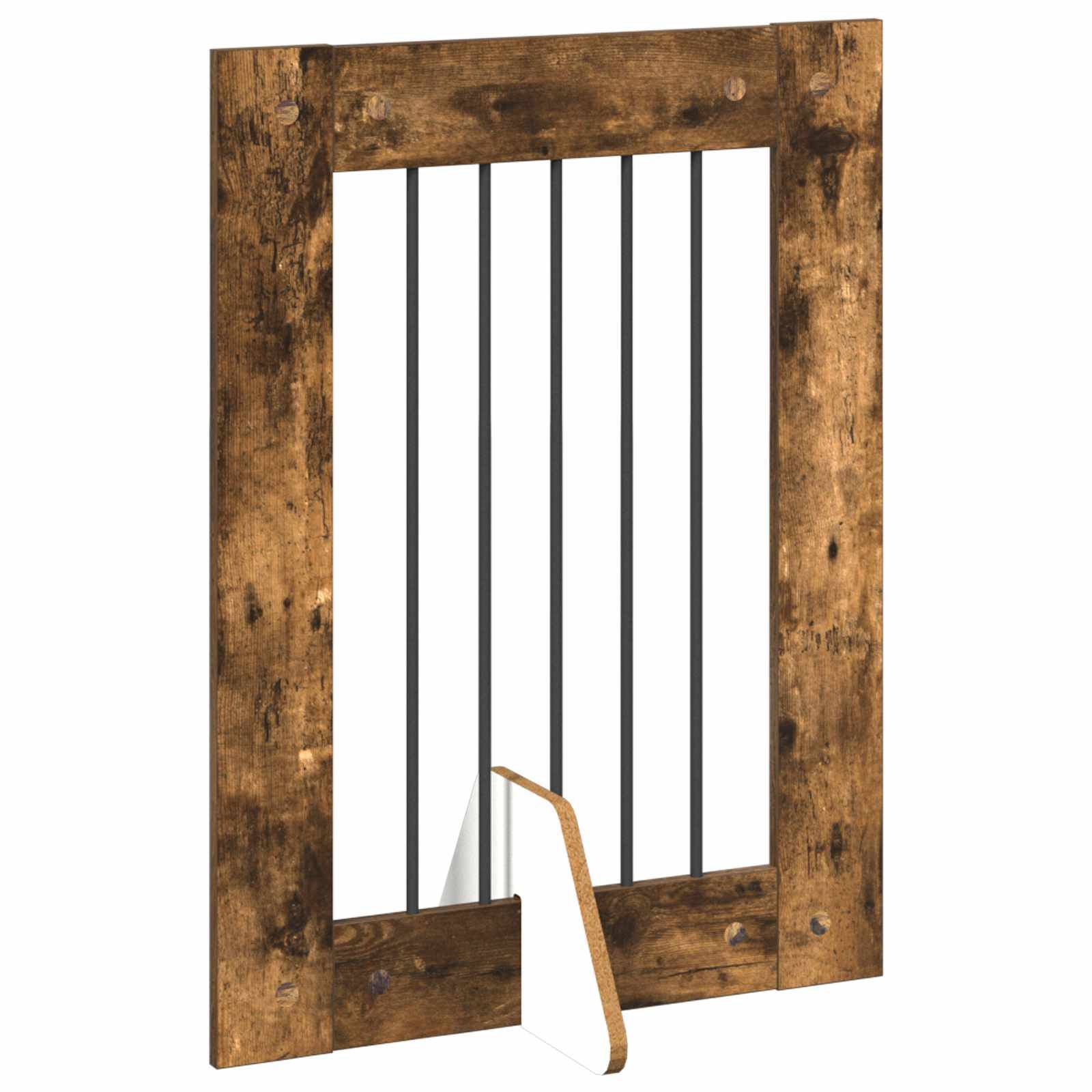 ComfortXL - Barrière Sécurité Chien Bois Intérieur Pliable Modulable Chêne Fumé 120cm - ComfortXL Outdoor Living - Image 4