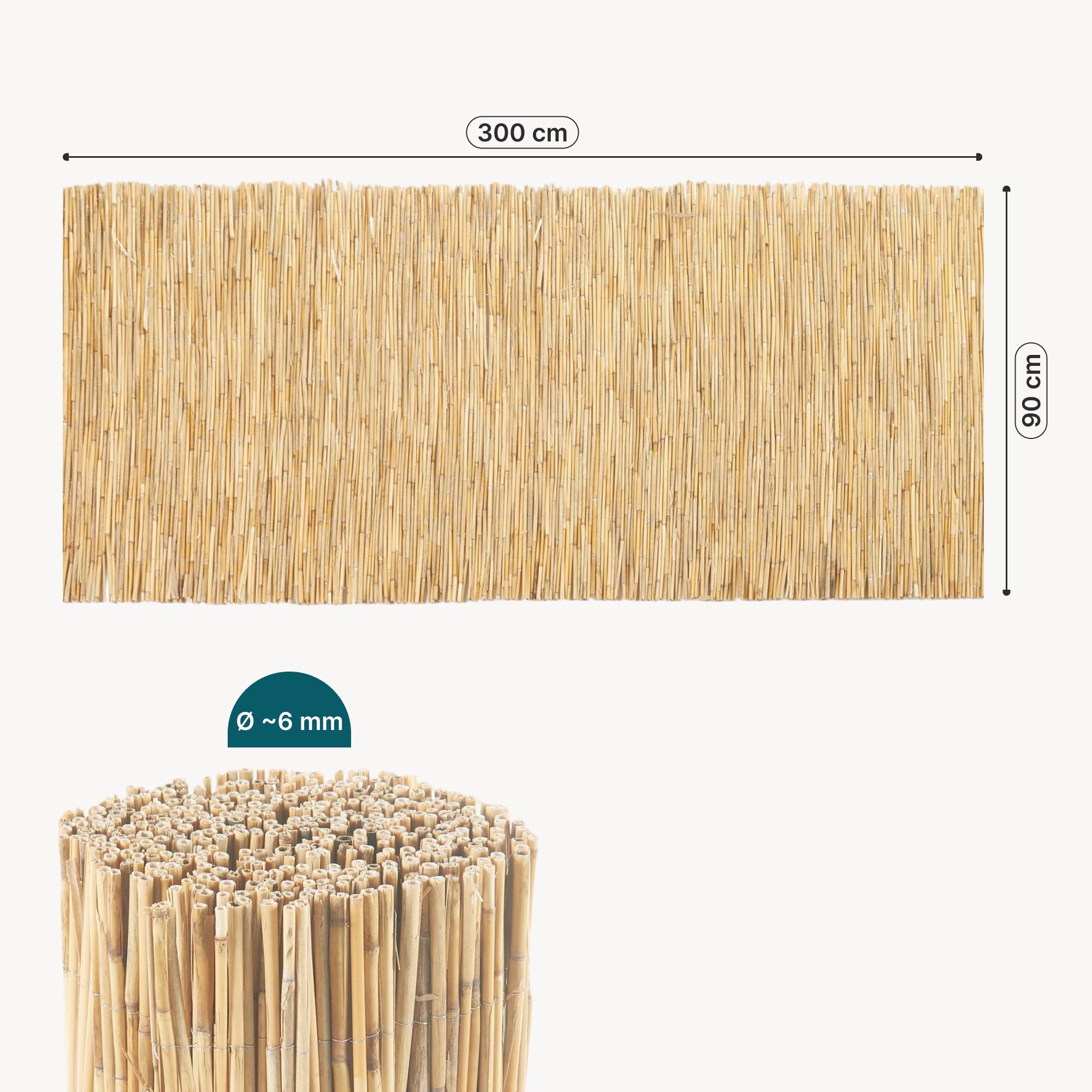Casa.Pro - Canisse en roseau Abbateggio 90 x 300 cm naturel casa.pro - Image 6