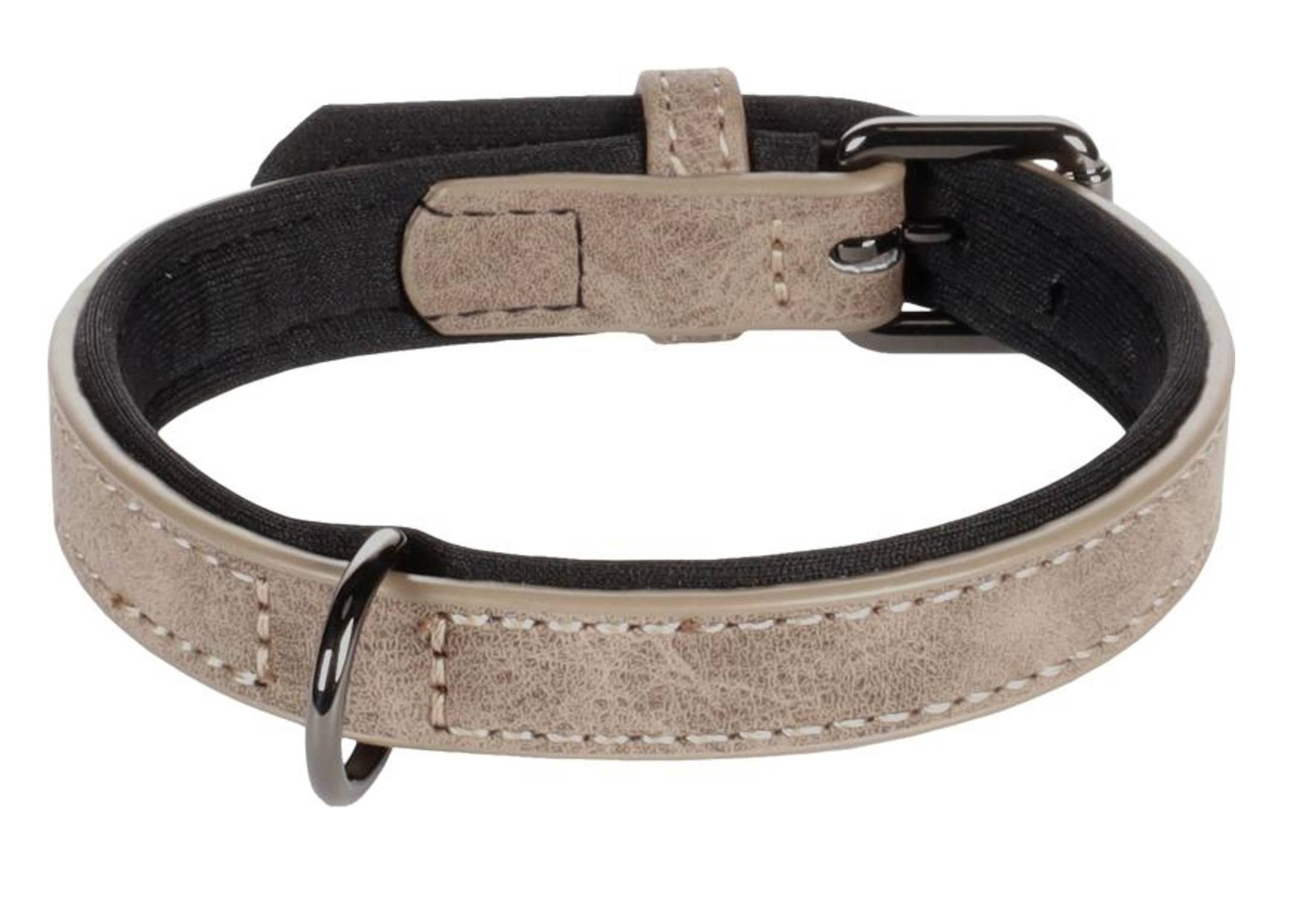 Eden - Collier pour chien avec doublure néoprène XS / S 24-30cm 15mm taupe - Image 1