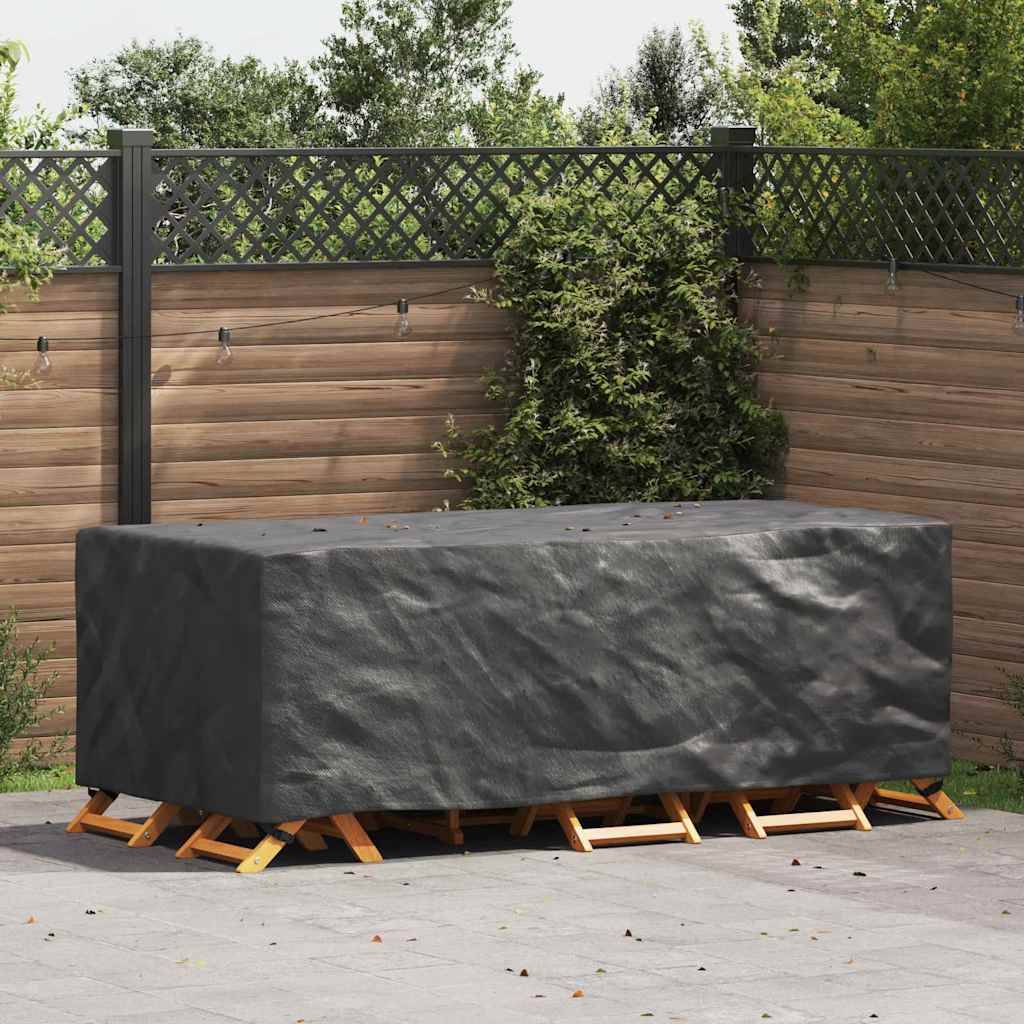 Housse pour table de jardin Tissu Oxford 210D Imperméable Anti-UV pour Extérieur Noir 229x113x73 cm – ComfortXL Outdoor Living