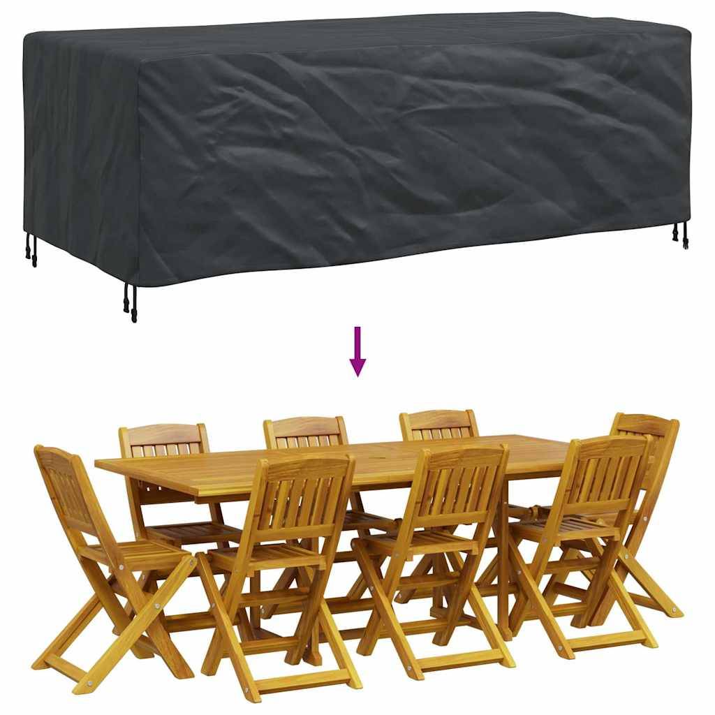 Housse pour table de jardin Tissu Oxford 210D Imperméable Anti-UV pour Extérieur Noir 229x113x73 cm – ComfortXL Outdoor Living - Image 5
