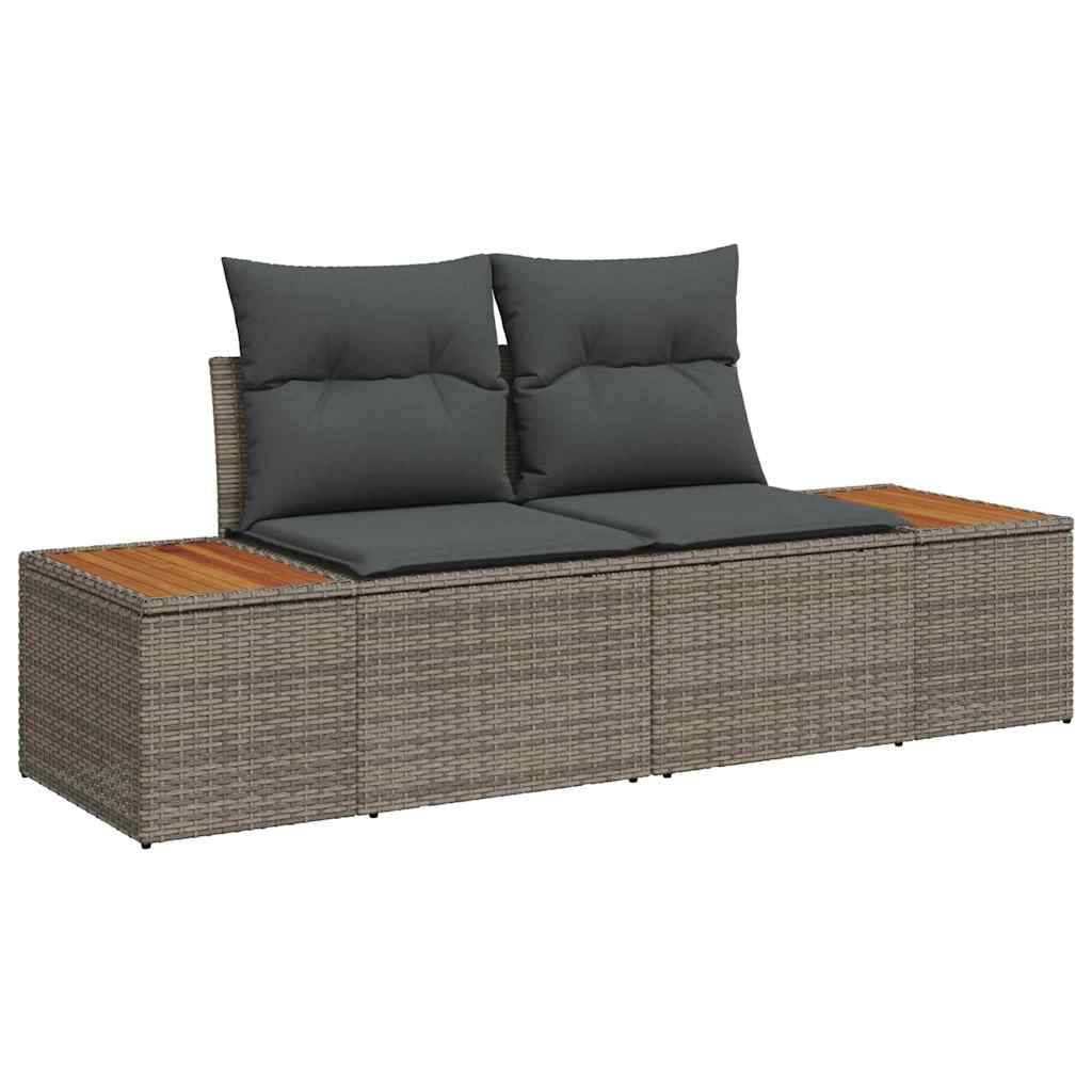Mobilier de Jardin 7 Éléments en Rotin Synthétique, Résistant aux UV pour Longue Durée de Vie, Gris – ComfortXL Outdoor Living - Image 4