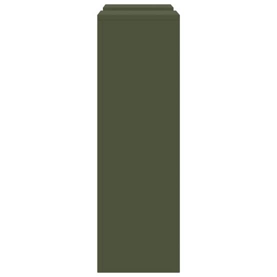 Paire de Porte-pots sur Pieds en Acier Durable pour Décoration Extérieure Jardin Vert Olive 75 cm – ComfortXL Outdoor Living - Image 7