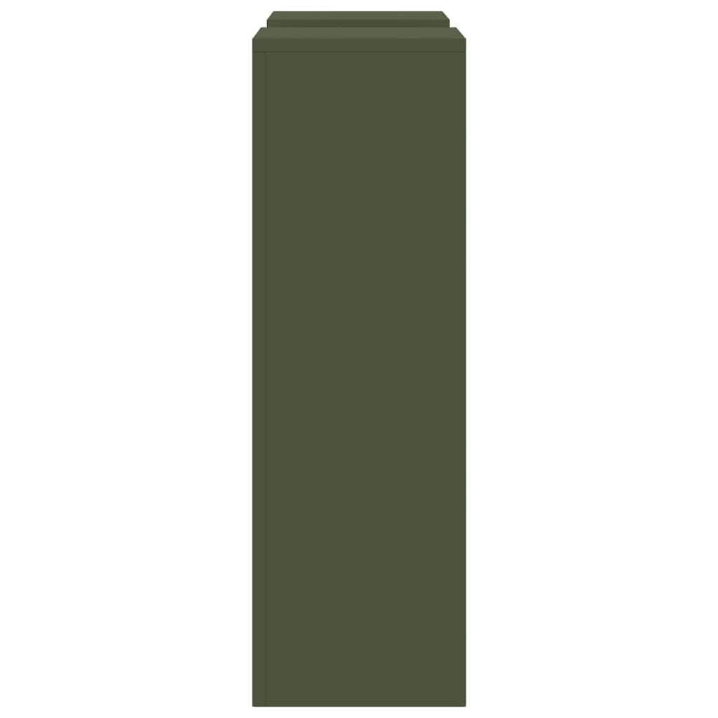Paire de Porte-pots sur Pieds en Acier Durable pour Décoration Extérieure Jardin Vert Olive 75 cm – ComfortXL Outdoor Living - Image 7