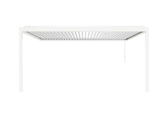 Pergola Bioclimatique Aluminium Adossée Blanc 5x3 Manuelle S ORIAL France - Image 9