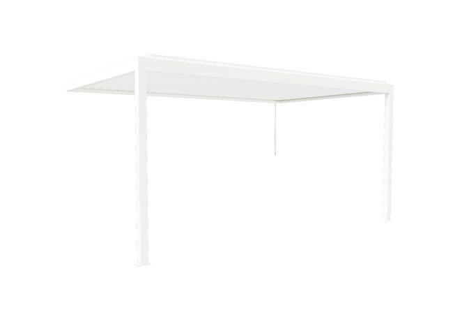 Pergola Bioclimatique Aluminium Adossée Blanc 5x3 Manuelle S ORIAL France - Image 8