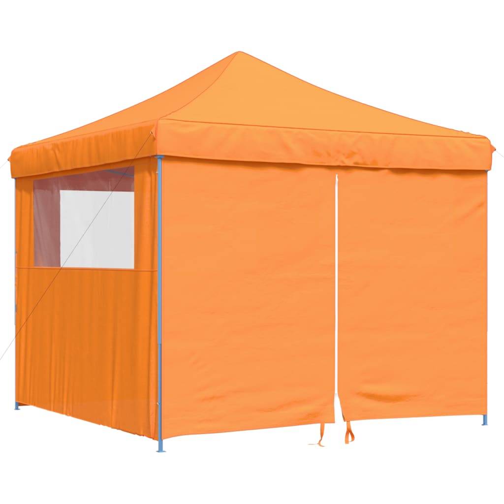 Tente de réception pliable acier et tissu Oxford orange et bleu 292 x 292 x 315 cm - PANGIVO - Image 2