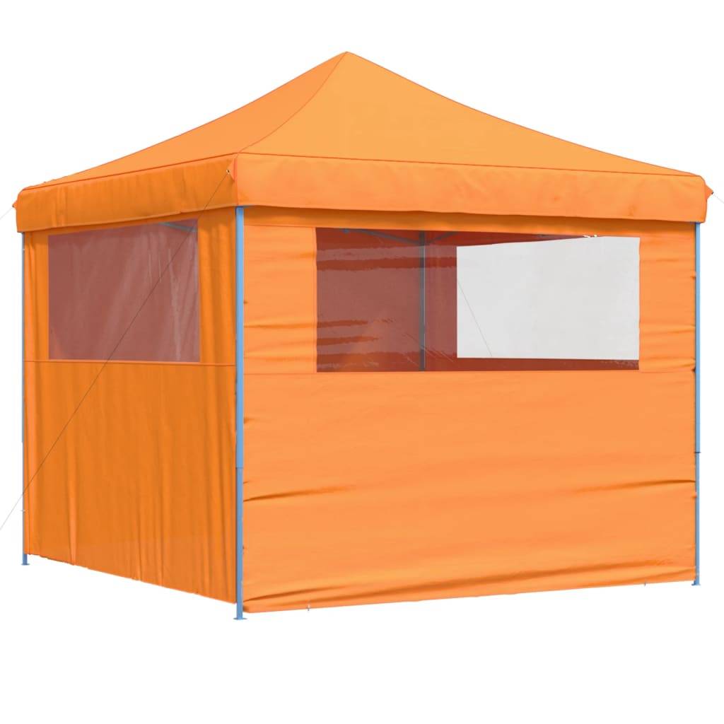 Tente de réception pliable acier et tissu Oxford orange et bleu 292 x 292 x 315 cm - PANGIVO - Image 4